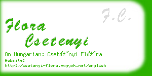 flora csetenyi business card